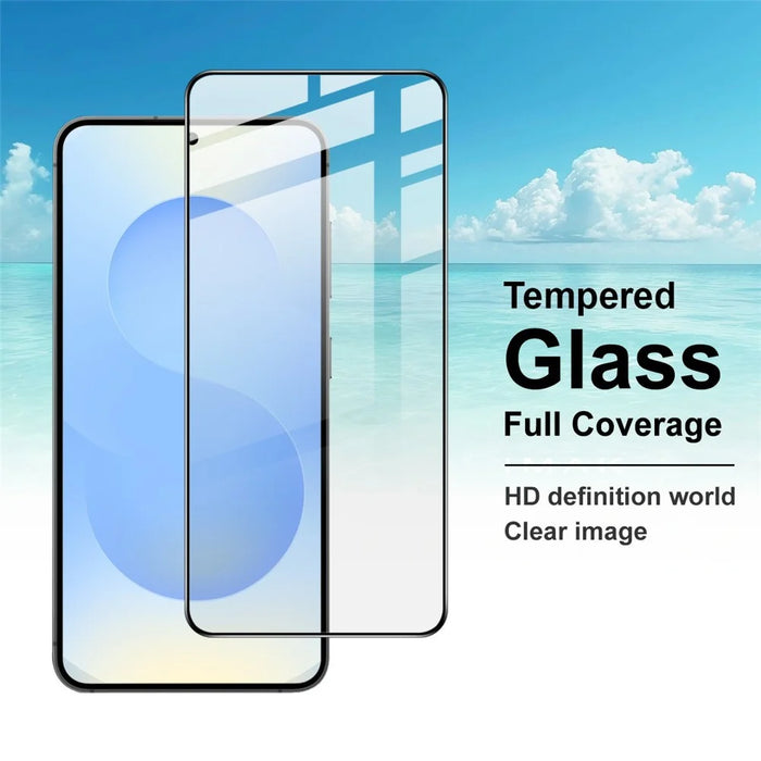IMAK Pro+ Series For Samsung Galaxy A37 5G Screen Protector Full Coverage Tempered Glass Film (Fingerprint Unlock) - Black - 7