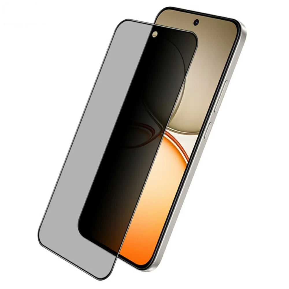 IMAK For Realme Narzo 90 5G Privacy Screen Protector Anti Peep Full Cover Tempered Glass Film (Fingerprint Unlock) - Black - 4