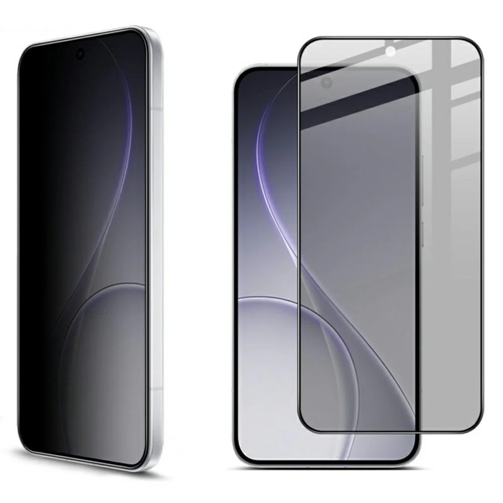 IMAK For Oppo Reno15 5G (Global) / Reno15c 5G (China) Privacy Screen Protector Anti Peep Full Cover Tempered Glass Film (Fingerprint Unlock) - Black - 1