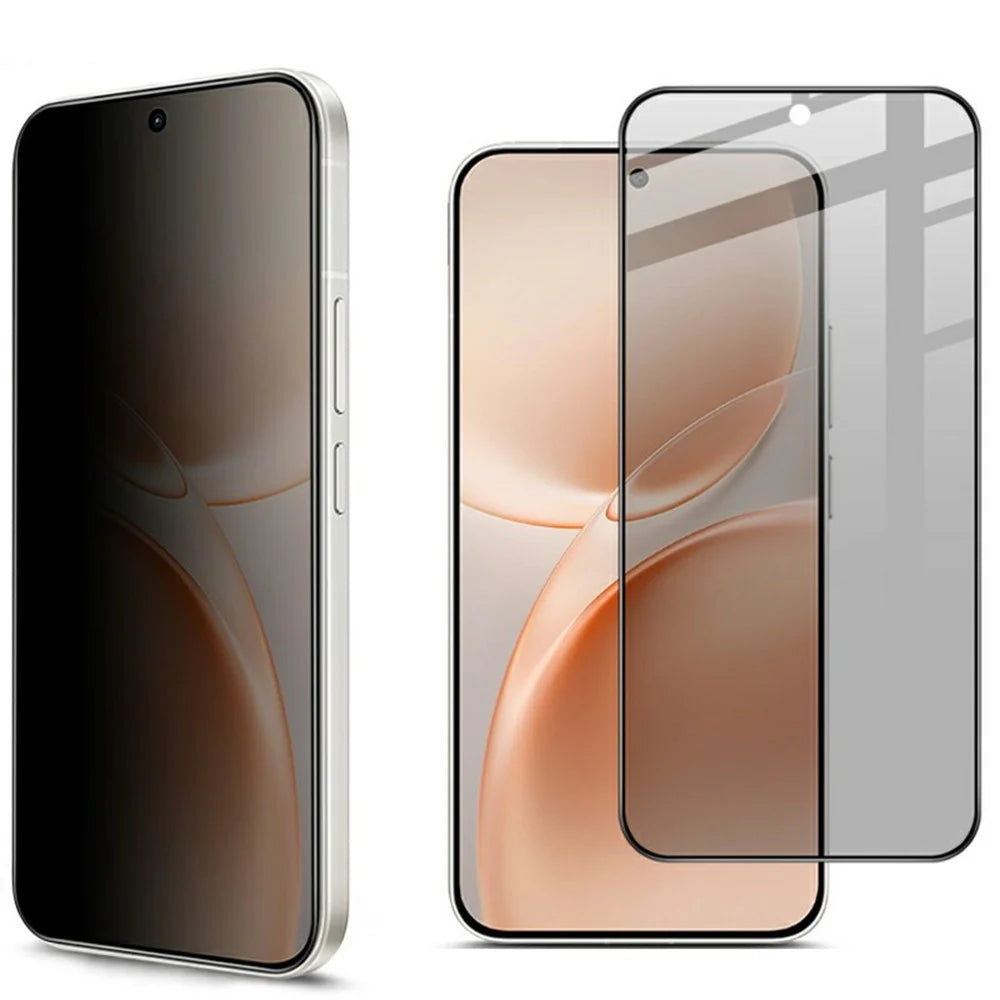 IMAK For vivo S60 5G / S60 Vitality / S50 5G Privacy Screen Protector Anti Peep Full Cover Tempered Glass Film (Fingerprint Unlock) - Black - 1