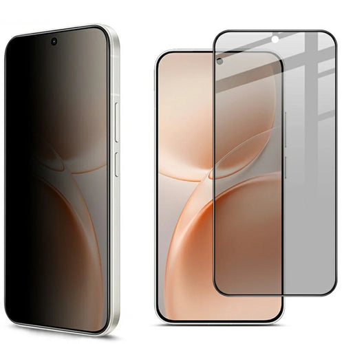 IMAK For vivo S60 5G / S60 Vitality / S50 5G Privacy Screen Protector Anti Peep Full Cover Tempered Glass Film (Fingerprint Unlock) - Black - 1