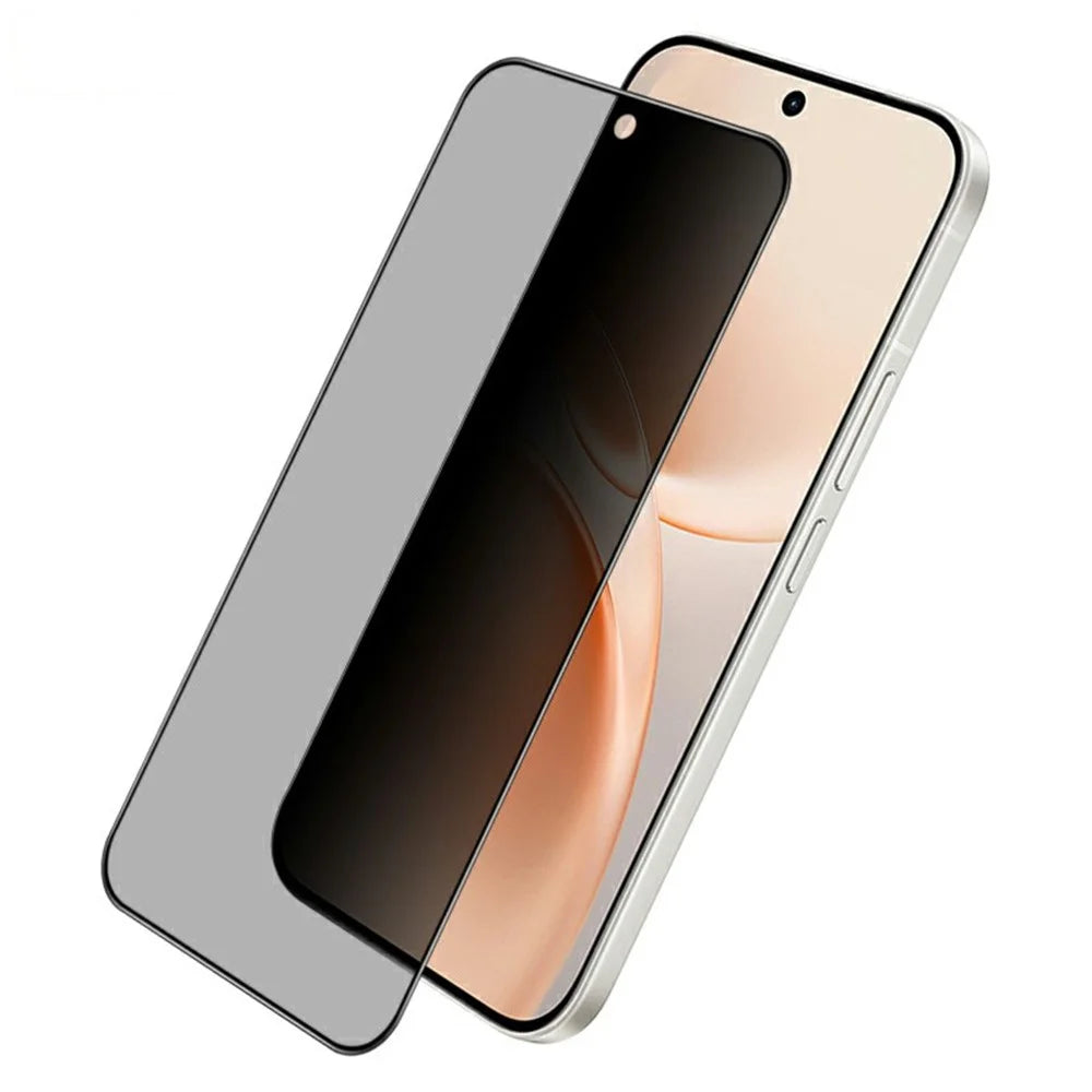 IMAK For vivo S60 5G / S60 Vitality / S50 5G Privacy Screen Protector Anti Peep Full Cover Tempered Glass Film (Fingerprint Unlock) - Black - 4