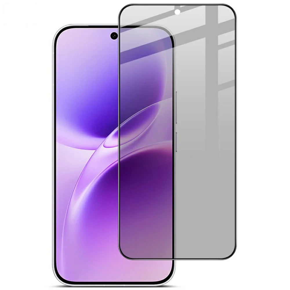 IMAK For vivo X300 FE 5G / S50 Pro mini 5G Privacy Screen Protector Anti Peep Full Cover Tempered Glass Film (Fingerprint Unlock) - Black - 6