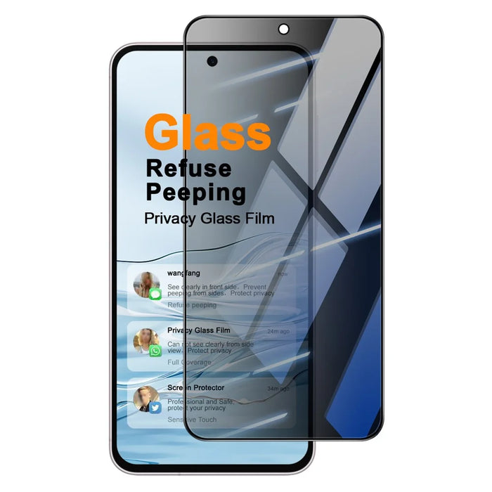 IMAK For Samsung Galaxy M47 5G / A27 5G Anti Peep Tempered Glass Screen Protector Full Coverage - Black - 2