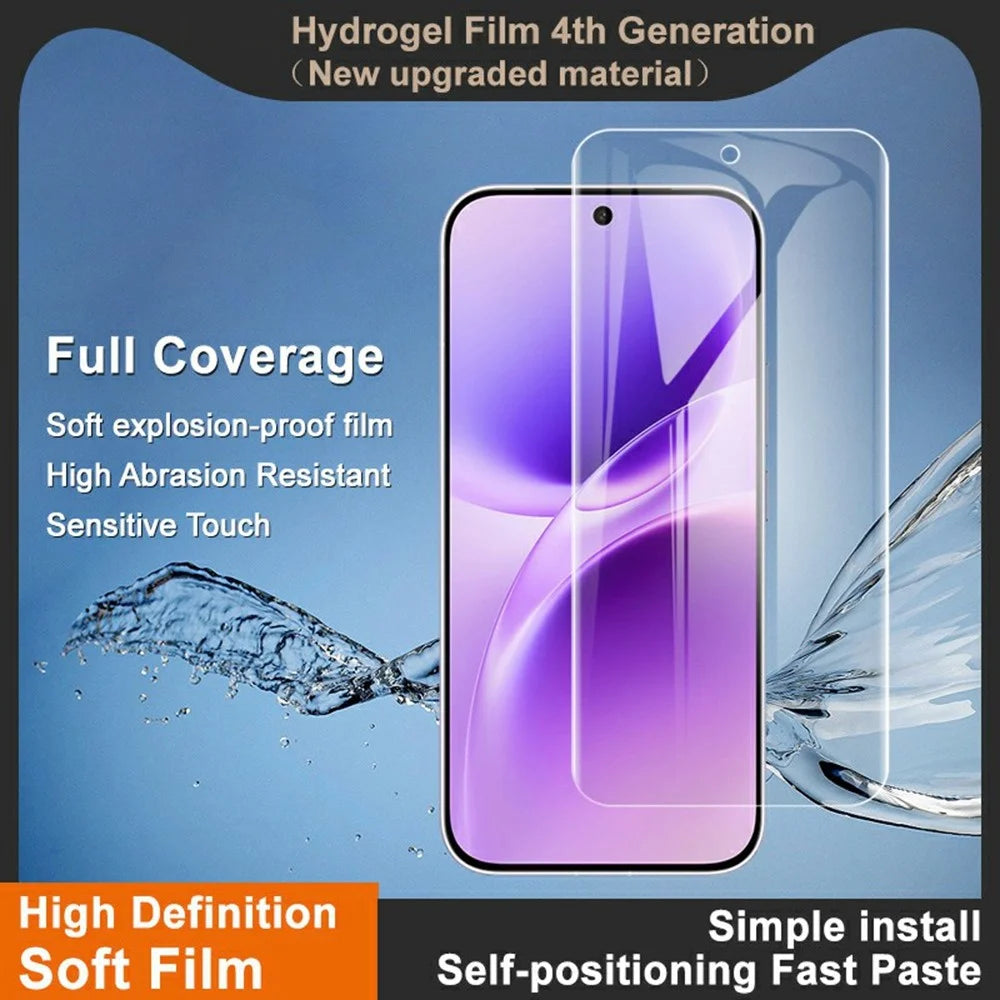 IMAK Hydrogel Film 4th For vivo X300 FE 5G / S50 Pro mini 5G Full Screen Protector Ultra Clear Full Glue Soft TPU Film (Fingerprint Unlock) - Transparent - 3