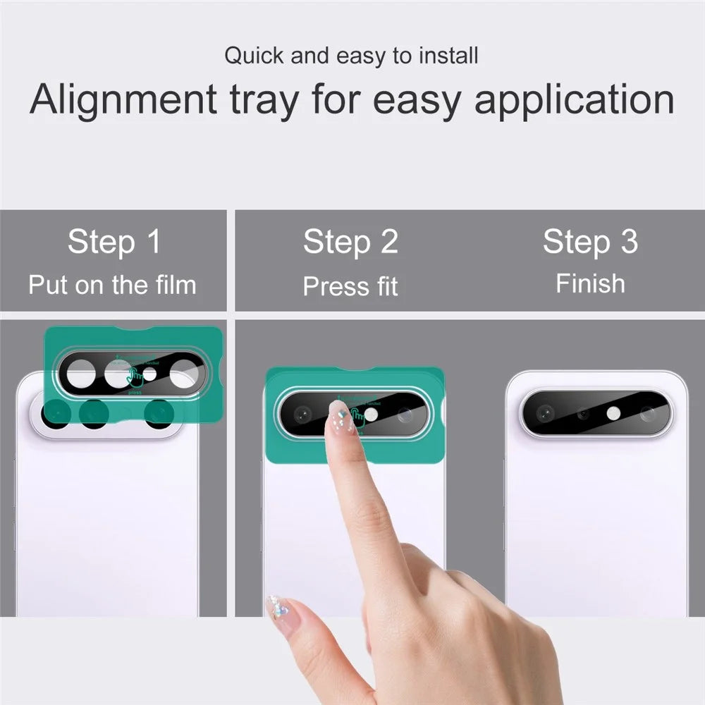IMAK For vivo X300 FE 5G / S50 Pro mini 5G Tempered Glass Full Cover Camera Lens Protector with Self Positioning Frame - Black - 5