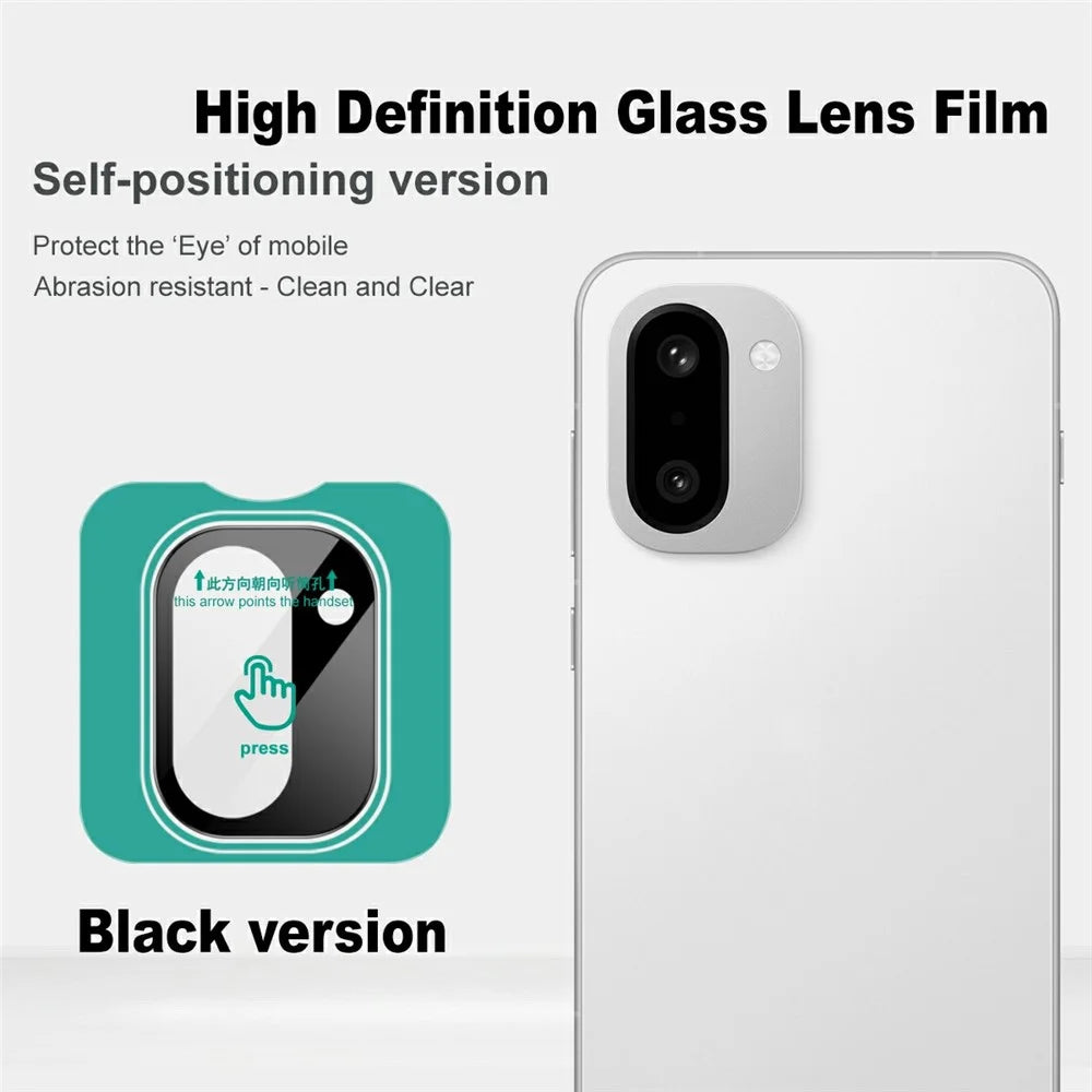 IMAK For OnePlus 15R 5G / Ace 6T 5G Tempered Glass Full Cover Camera Lens Protector with Self Positioning Frame - Black - 3