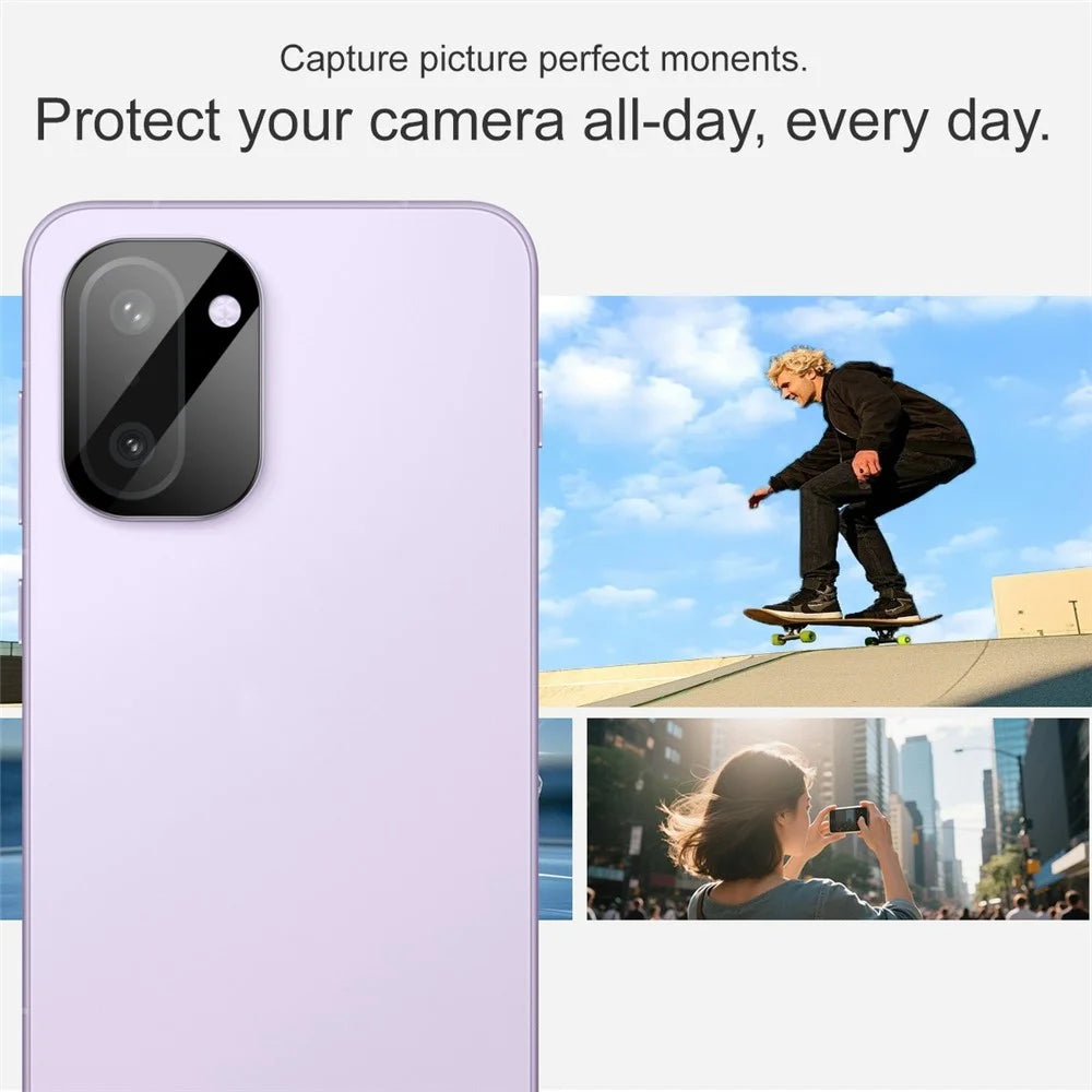 IMAK For OnePlus 15R 5G / Ace 6T 5G Tempered Glass Full Cover Camera Lens Protector with Self Positioning Frame - Black - 6