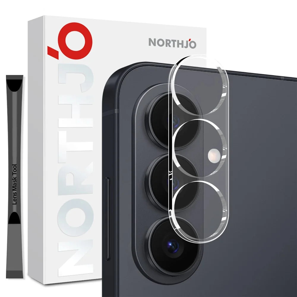 NORTHJO For Samsung Galaxy S26+ Camera Lens Protector Tempered Glass HD Clear 3D Full Coverage - 1