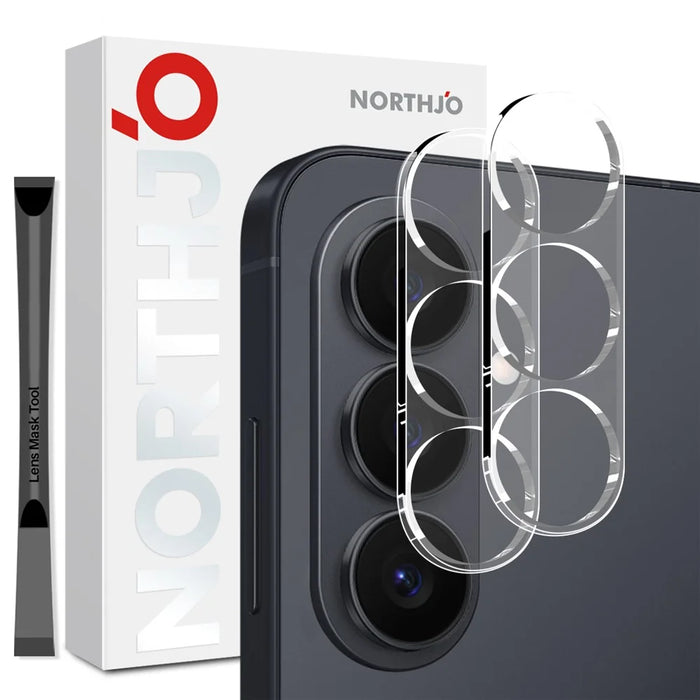 NORTHJO 2Pcs For Samsung Galaxy S26+ Tempered Glass Camera Lens Protector Clear 3D Integrated Full Coverage - 1