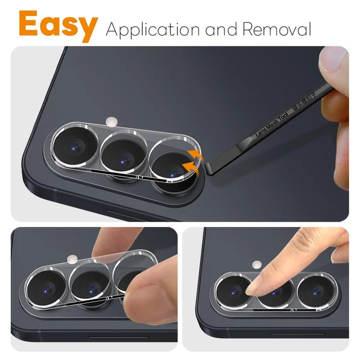 NORTHJO 2Pcs For Samsung Galaxy S26+ Tempered Glass Camera Lens Protector Clear 3D Integrated Full Coverage - 4