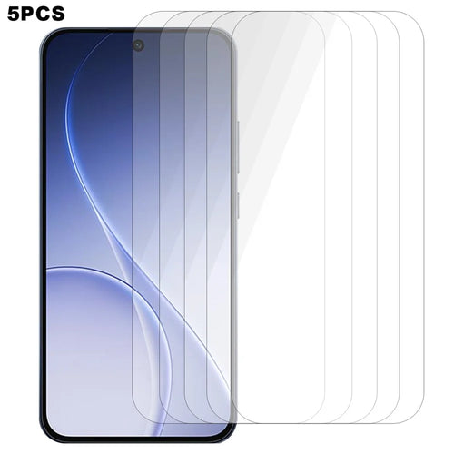 5Pcs For Oppo Reno15 FS 5G Front Screen Protector 0.3mm 2.5D Tempered Glass Film, Not Full Covering - Transparent - 1