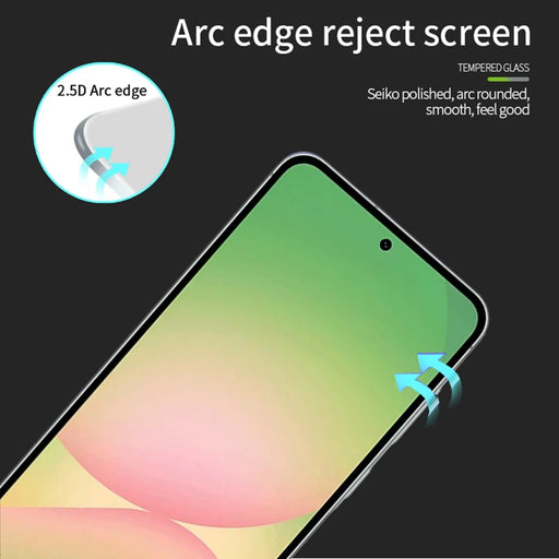 PINWUYO For Samsung Galaxy A57 5G Tempered Glass Film  JK Series-2 9H Full Glue Full Screen Protector - Black - 2