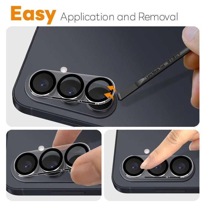NORTHJO For Samsung Galaxy S26 Silk Printing Camera Lens Protector Tempered Glass HD Clear 3D Full Coverage - 4