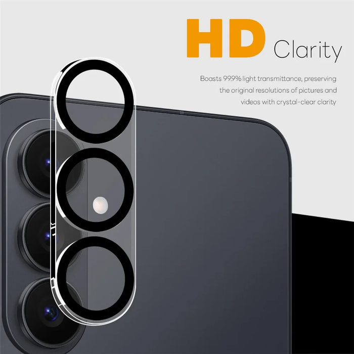 NORTHJO For Samsung Galaxy S26+ Silk Printing Camera Lens Protector Tempered Glass HD Clear 3D Full Coverage - Black - 2