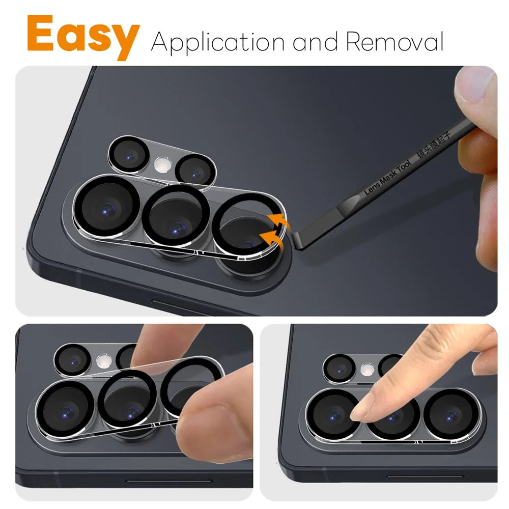 NORTHJO For Samsung Galaxy S26 Ultra Silk Printing Camera Lens Protector Tempered Glass HD Clear 3D Full Coverage - 4