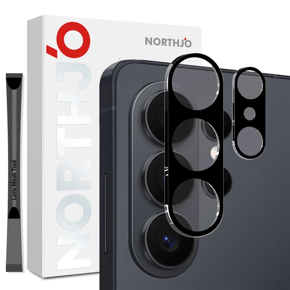 NORTHJO For Samsung Galaxy S26 Ultra Camera Lens Protector Silk Printing 3D Clear Full Screen Tempered Glass Lens Film - 1