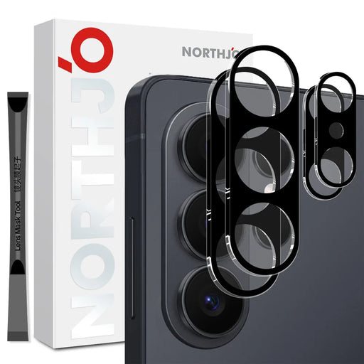 NORTHJO 2Pcs For Samsung Galaxy S26 Ultra Full Coverage Camera Lens Protector Silk Printing 3D Clear Tempered Glass Lens Film - 1