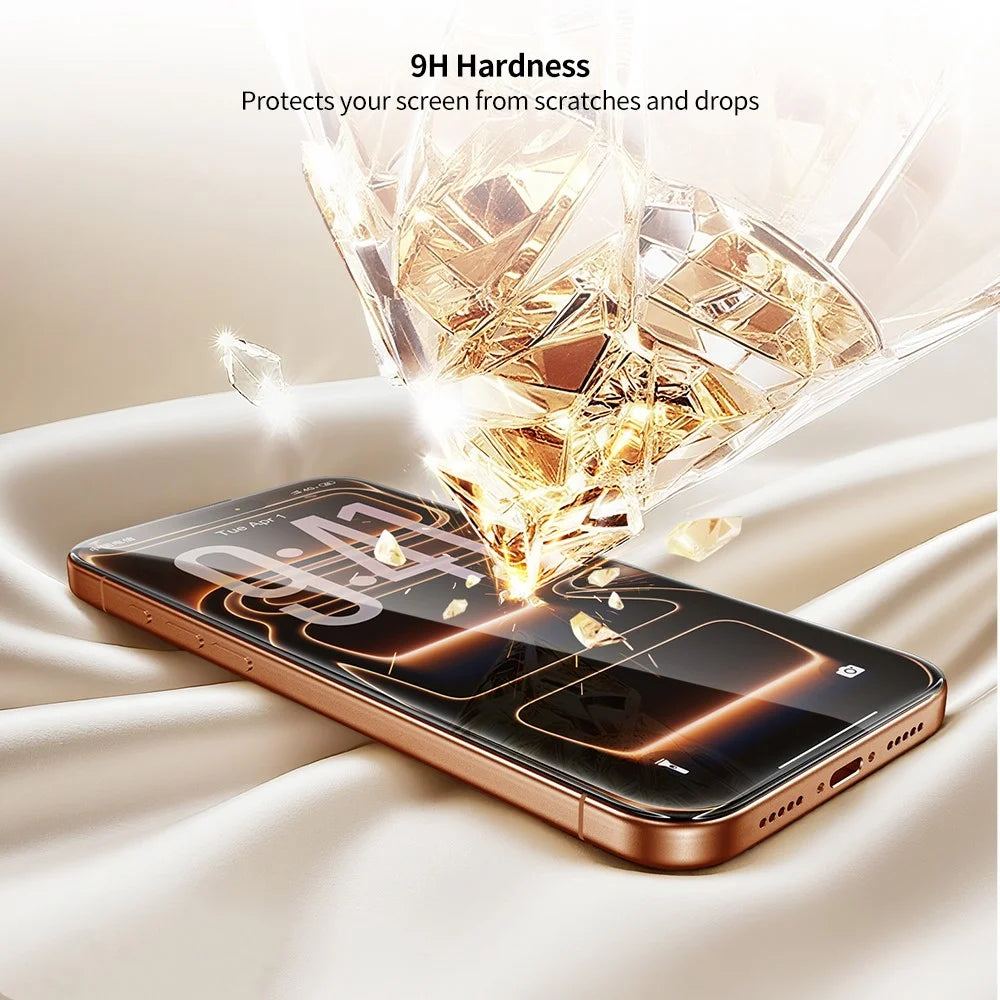 XUNDD XDTG-004 For iPhone 17 Pro Max Full Screen Full Glue 0.33MM 2.5D HD High Aluminium Silicon Glass Film with Dust Removal Tool - 3