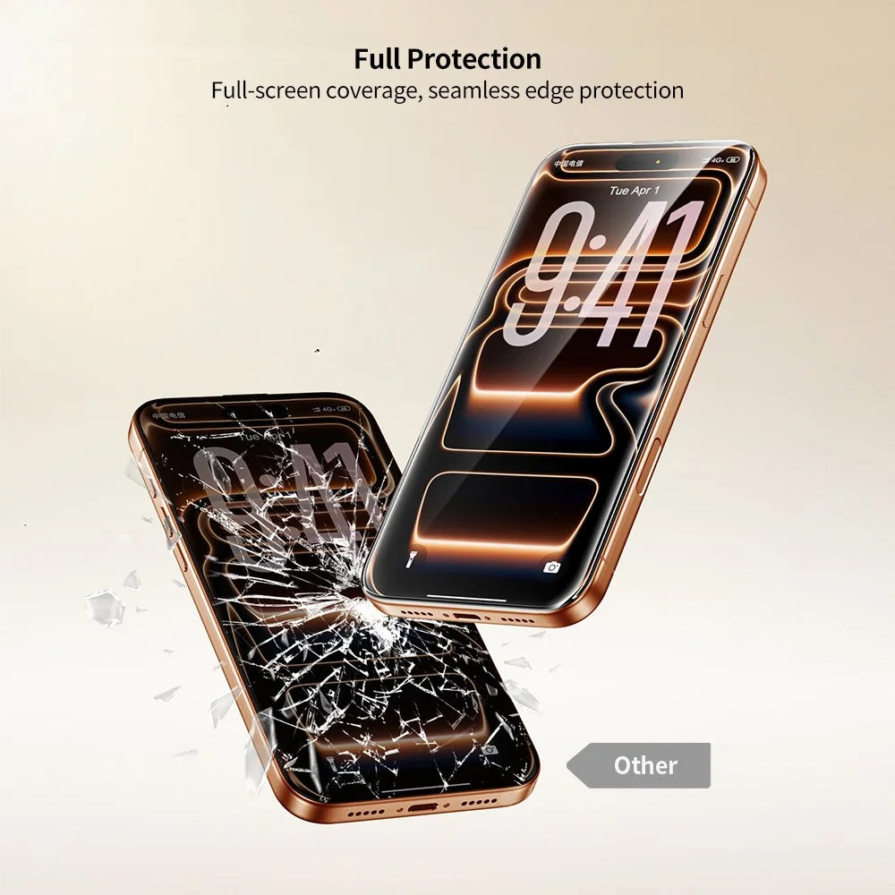 XUNDD XDTG-004 For iPhone 17 Pro Max Full Screen Full Glue 0.33MM 2.5D HD High Aluminium Silicon Glass Film with Dust Removal Tool - 4