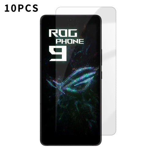 For Asus ROG Phone 9 5G 10Pcs HD Screen Protector High Aluminium-silicon Anti-fingerprint Tempered Glass Film (Not Complete Covering) - As Shown - 1