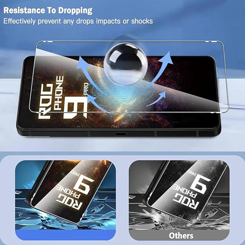 For Asus ROG Phone 9 5G 10Pcs HD Screen Protector High Aluminium-silicon Anti-fingerprint Tempered Glass Film (Not Complete Covering) - As Shown - 5
