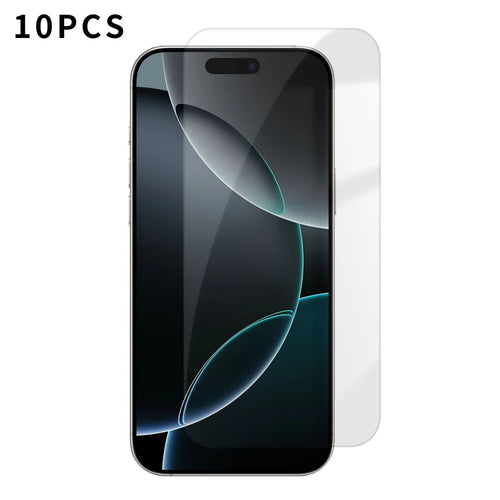 For iPhone 16 Pro 10Pcs HD Screen Protector High Aluminium-silicon Anti-fingerprint Tempered Glass Film (Not Complete Covering) - As Shown - 1