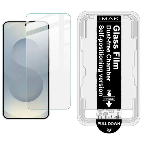 IMAK H Series For Samsung Galaxy S26 Tempered Glass Screen Protector Easy Installation Film with Auto Dust-Remove Tool - Transparent Kit (NOT Complete Covering) (Fingerprint Unlock) - 1