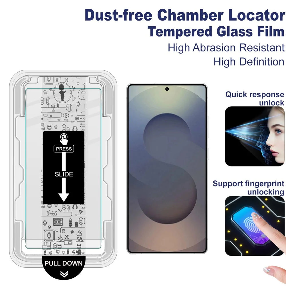 IMAK H Series For Samsung Galaxy S26 Ultra Tempered Glass Screen Protector Easy Installation Film with Auto Dust-Remove Tool - Transparent Kit (NOT Complete Covering) (Fingerprint Unlock) - 2