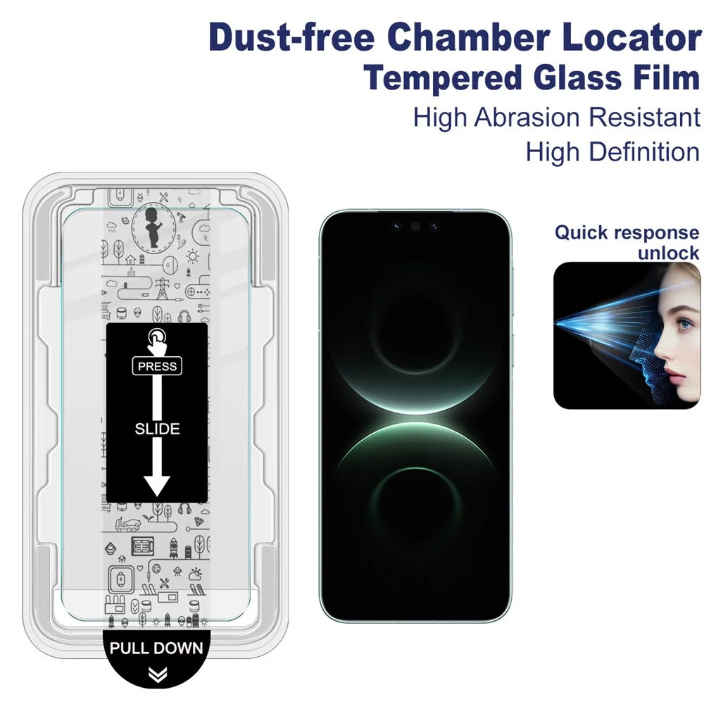 IMAK H Series For Huawei Mate 80 / 80 Pro Tempered Glass Screen Protector Film with Dust-free Installation Tool - Transparent - 2