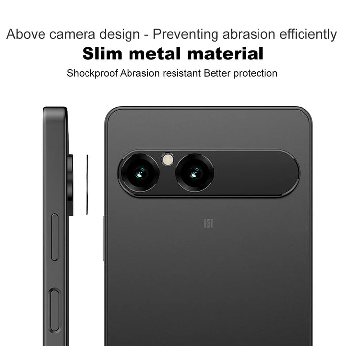 IMAK For Sony Xperia 10 VII Metal Camera Lens Protector Lens Protective Cover - Black - 4