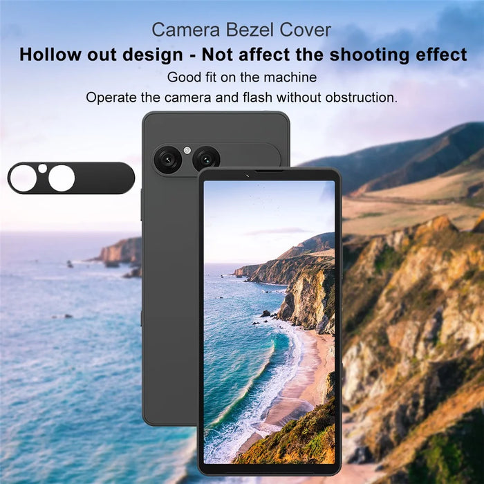 IMAK For Sony Xperia 10 VII Metal Camera Lens Protector Lens Protective Cover - Black - 5