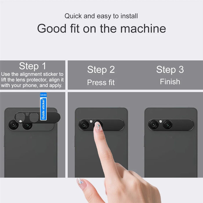 IMAK For Sony Xperia 10 VII Metal Camera Lens Protector Lens Protective Cover - Black - 6