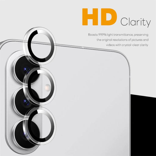 NORTHJO 1Set For Samsung Galaxy S26+ Camera Lens Protector Tempered Glass Metal Ring Guard Clear Lens Film (Complete Coverage) - 2