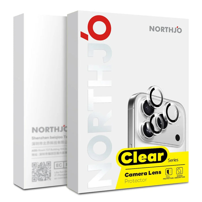 NORTHJO 1Set For Samsung Galaxy S26+ Camera Lens Protector Tempered Glass Metal Ring Guard Clear Lens Film (Complete Coverage) - 4