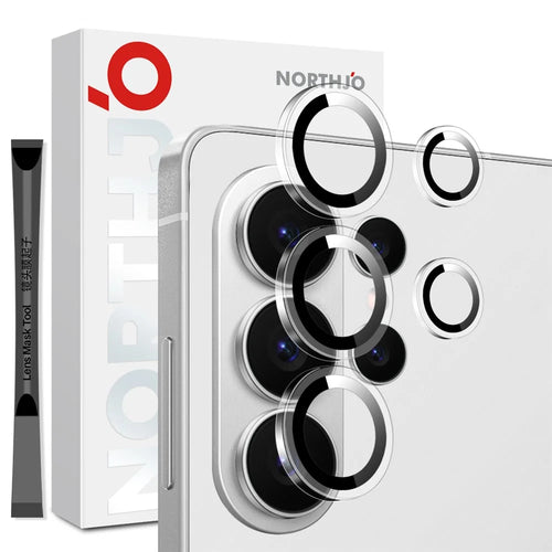 NORTHJO 1Set For Samsung Galaxy S26 Ultra Camera Lens Protector Tempered Glass Metal Ring Guard  Clear Lens Film (Complete Coverage) - 1