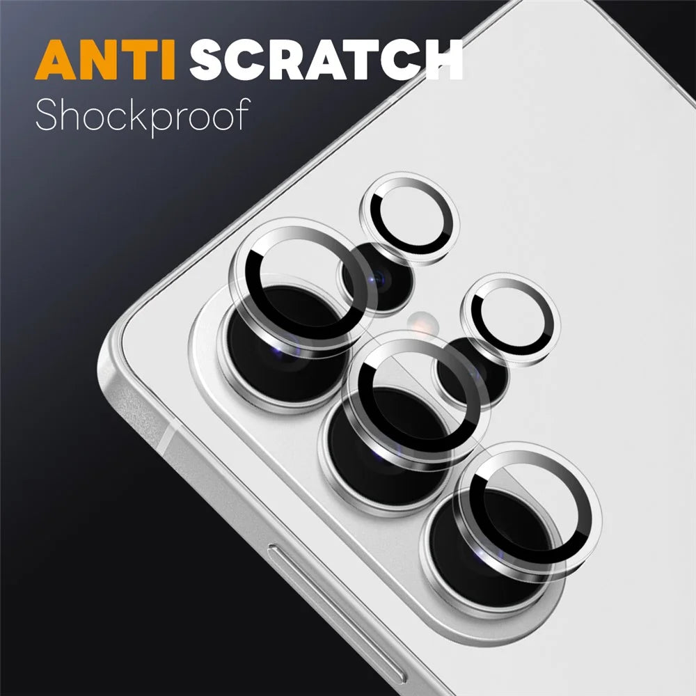 NORTHJO 1Set For Samsung Galaxy S26 Ultra Camera Lens Protector Tempered Glass Metal Ring Guard  Clear Lens Film (Complete Coverage) - 3