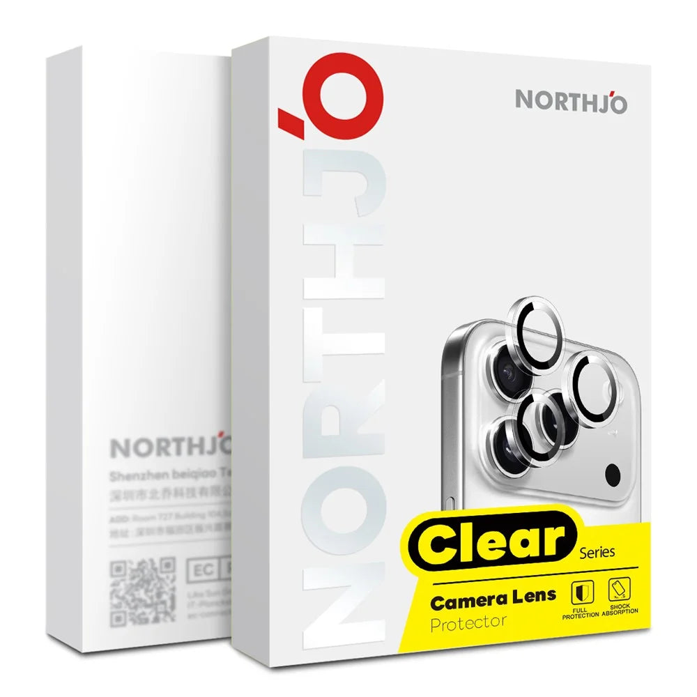 NORTHJO 1Set For Samsung Galaxy S26 Ultra Camera Lens Protector Tempered Glass Metal Ring Guard  Clear Lens Film (Complete Coverage) - 4