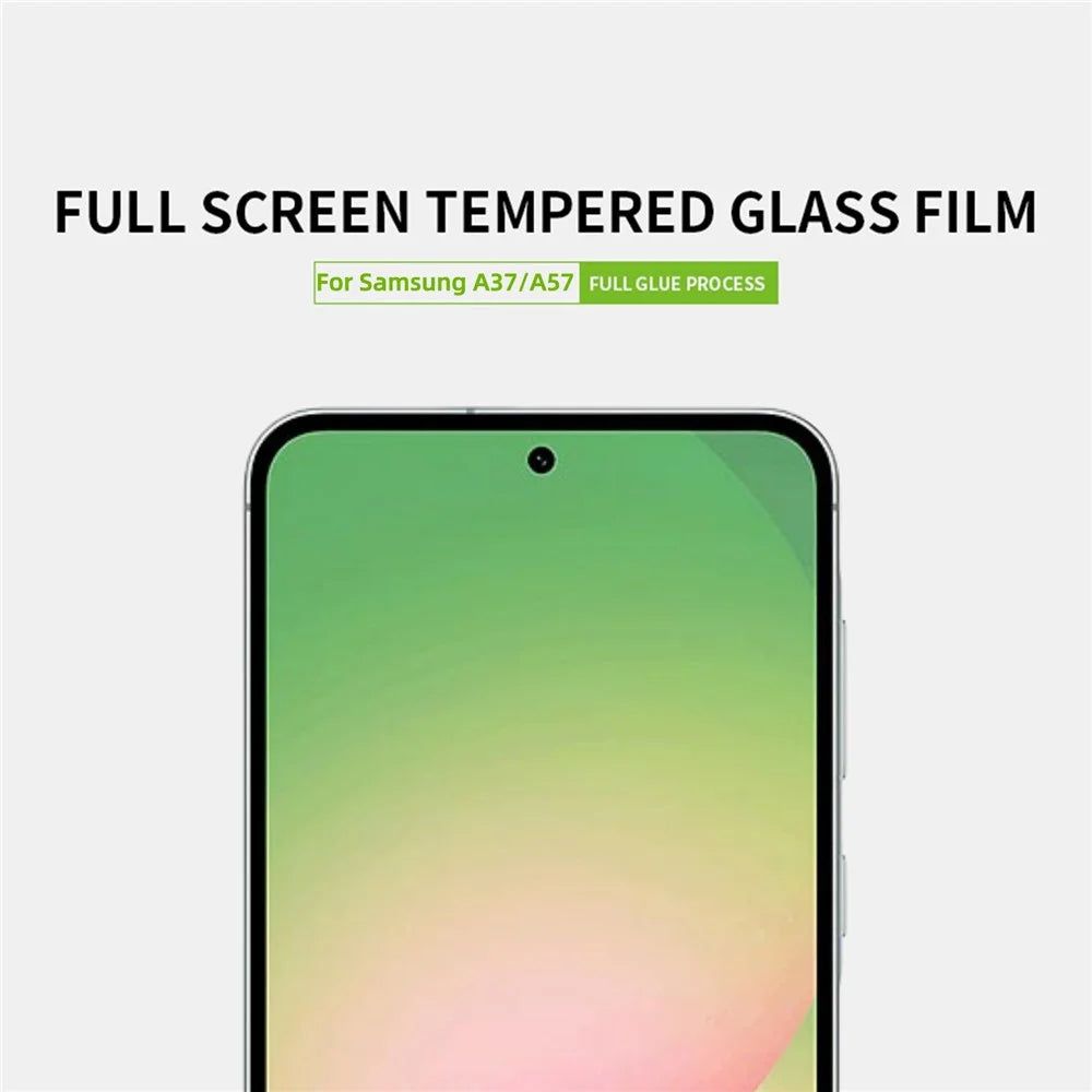 PINWUYO JK Series-2 For Samsung Galaxy A37 5G Tempered Glass Film 9H Full Glue Full Screen Protector - Black - 3