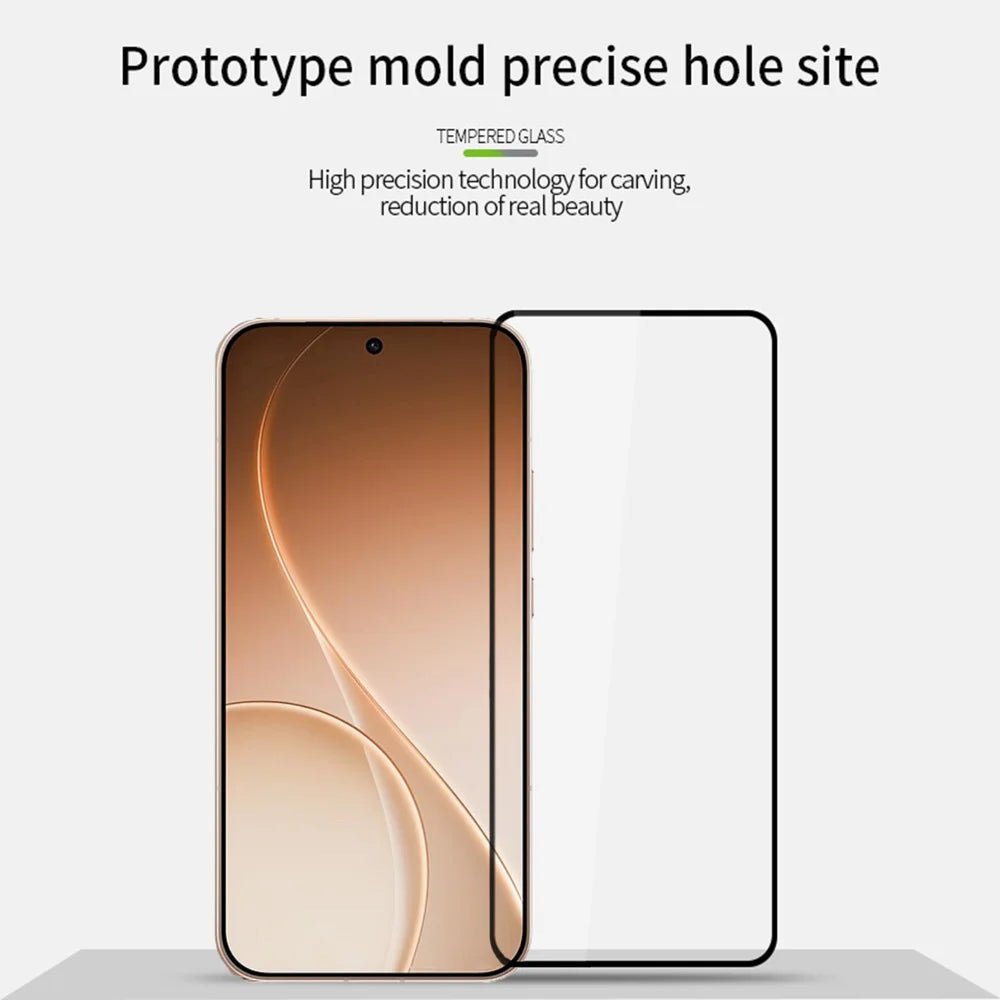 MOFI For Oppo Reno15 Pro Max 5G (Global) Screen Protector  9H Full Glue Full Coverage High Aluminum-Silicon Glass Film - Black - 3