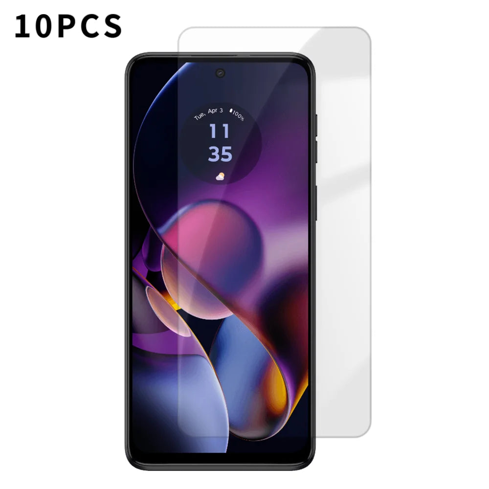 For Motorola Moto G54 5G 10Pcs HD Screen Protector High Aluminium-silicon Anti-fingerprint Tempered Glass Film (Not Complete Covering) - As Shown - 1