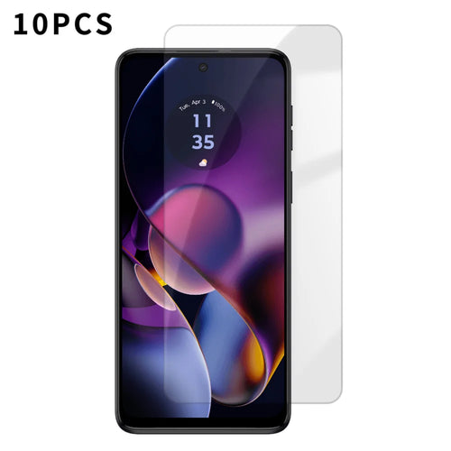 For Motorola Moto G54 5G 10Pcs HD Screen Protector High Aluminium-silicon Anti-fingerprint Tempered Glass Film (Not Complete Covering) - As Shown - 1