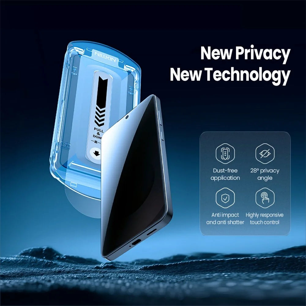 NILLKIN For Samsung Galaxy S26+ Anti-Peep Screen Protector Anti-Scratch AGC Glass Full Screen Film - 4