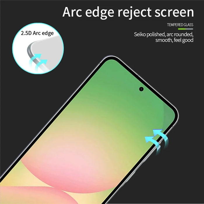 MOFI For Samsung Galaxy A37 5G Screen Protector 9H Full Glue Full Coverage High Aluminum-Silicon Glass Film - Black - 4