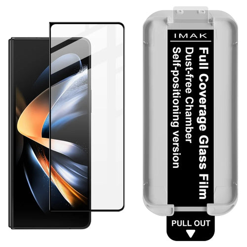 IMAK For Samsung Galaxy Z Fold4 5G Tempered Glass Full Screen Protector Full Glue Film with Dust-free Installation Tool - Black - 1
