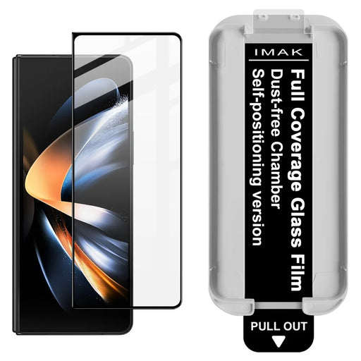 IMAK 3Pcs For Samsung Galaxy Z Fold4 5G Tempered Glass Full Screen Protector Full Glue Film with Dust-free Installation Tool - Black - 2