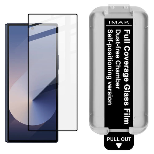 IMAK For Samsung Galaxy Z Fold6 5G Tempered Glass Full Screen Protector Full Glue Film with Dust-free Installation Tool - Black - 1