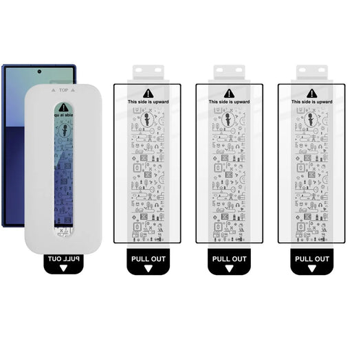 IMAK 3Pcs For Samsung Galaxy Z Fold7 5G Tempered Glass Full Screen Protector Full Glue Film with Dust-free Installation Tool - Black - 1