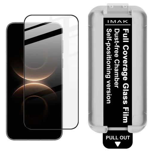 IMAK 3Pcs For Huawei Mate 80 / Mate 80 Pro Tempered Glass Full Screen Protector Full Glue Film with Dust-free Installation Tool - Black - 2