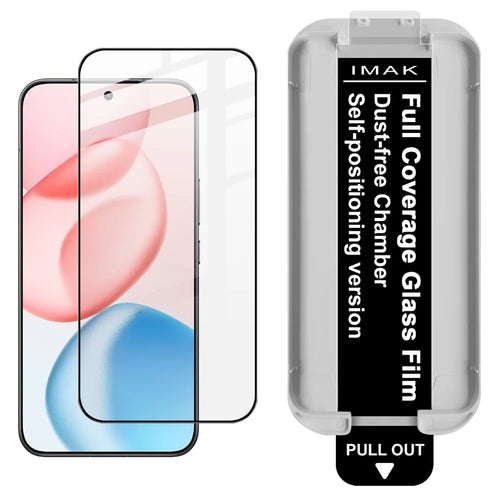 IMAK For Honor 400 5G (Global) / 400 Pro 5G (Global) Tempered Glass Full Screen Protector Full Glue Film with Dust-free Installation Tool (Fingerprint Unlock) - Black - 1